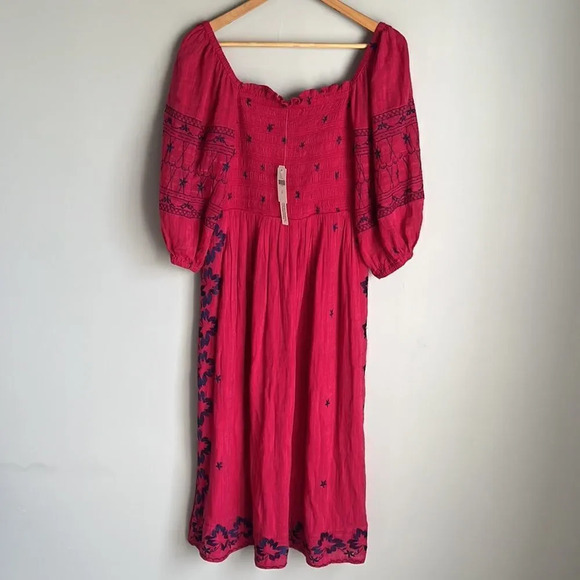 NEW Anthropologie Bonnie Smocked Midi Dress - Picture 3 of 12